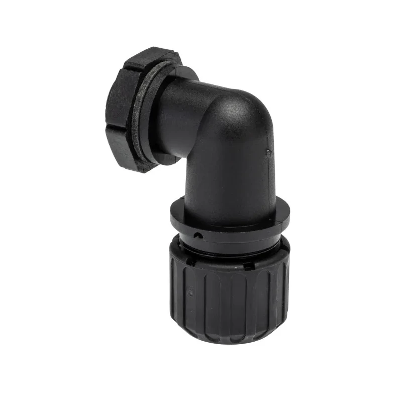 Adaptaflex Black Polyamide 66 Conduit Fitting 13 mm Nominal Size PG9 Thread with 90° Elbow ASF13/PG9/90 & AWB13