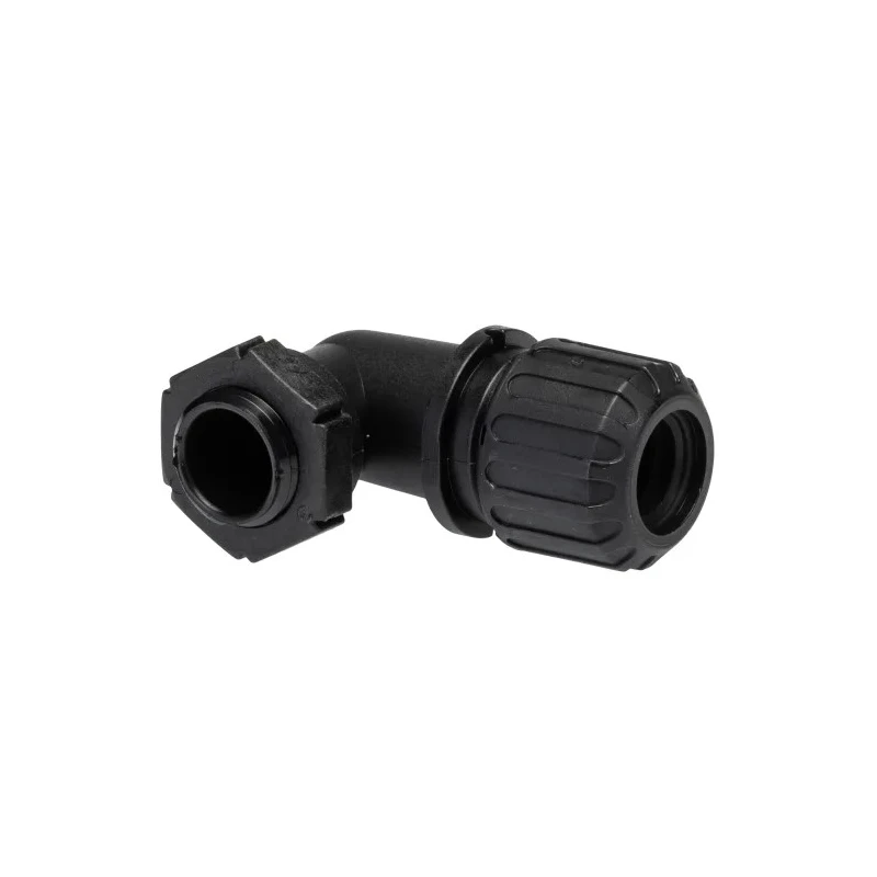 Adaptaflex Black Polyamide 66 Conduit Fitting 13 mm Nominal Size PG9 Thread with 90° Elbow ASF13/PG9/90 & AWB13