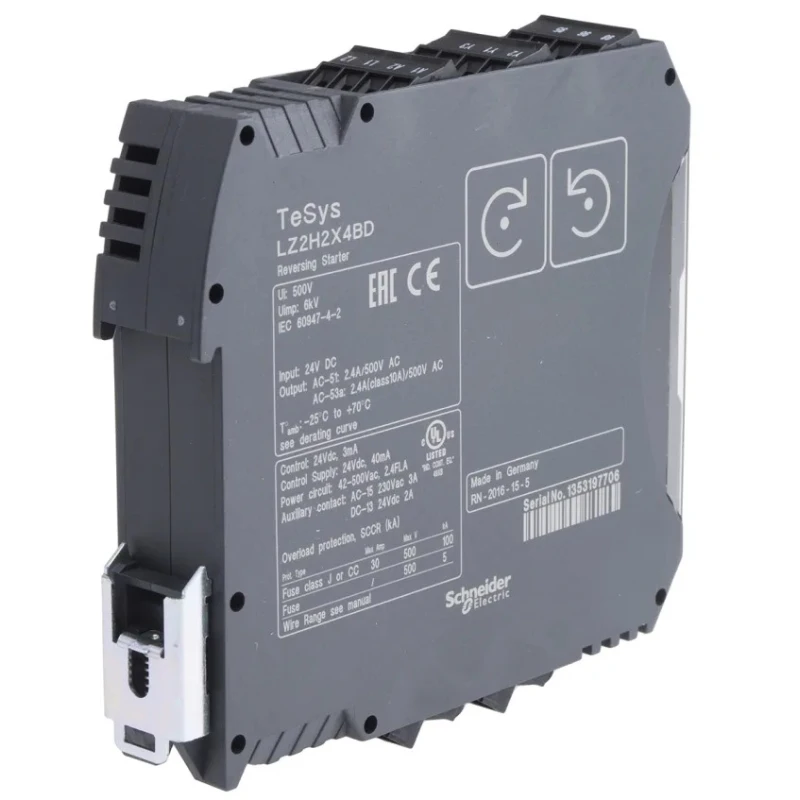 Schneider Electric TeSys H Advanced Motor Starter Reversible 500V AC 1.1 kW 3 Phase IP20 LZ2H2X4BD