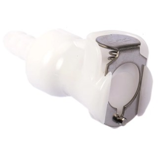 Colder Products Hose Connector 6.35 mm ID Threaded Male Acetal Body White, 8.3 bar PLCD17004