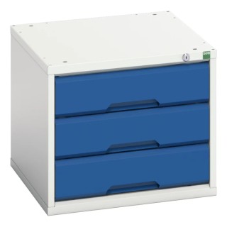 Bott Steel Drawer Storage Unit 3 Tiers 450 mm x 525 mm x 550 mm Blue Grey 16925001.11
