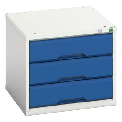 Bott Steel Drawer Storage Unit 3 Tiers 450 mm x 525 mm x 550 mm Blue Grey 16925001.11
