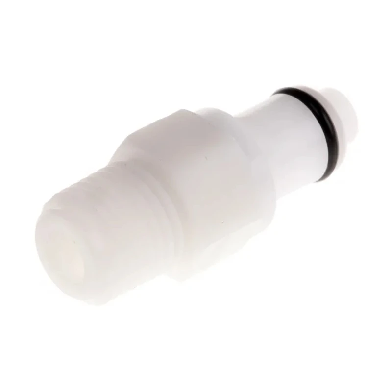 Colder Products Hose Connector Threaded Male 1/4 in NPT, Acetal Body, 8.3 bar Maximum Operating Pressure PLCD24004