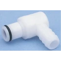 Colder Products Hose Connector 9.53 mm ID Threaded Acetal Body White, 8.3 Bar PLC23006