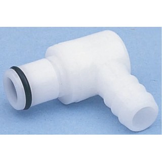 Colder Products Hose Connector 9.53 mm ID Threaded Acetal Body White, 8.3 Bar PLC23006