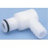 Colder Products Hose Connector 9.53 mm ID Threaded Acetal Body White, 8.3 Bar PLC23006