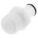 Colder Products Hose Connector Threaded 3/8 in Male NPT Acetal Body White 8.3 bar PLCD24006