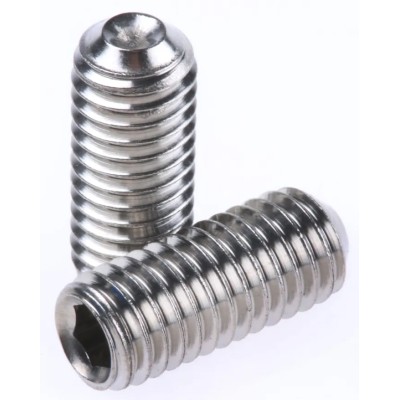 RS PRO Stainless Steel M5 x 12 mm Plain Cup Grub Screw DIN 916 Thread 0.8 mm 137-809
