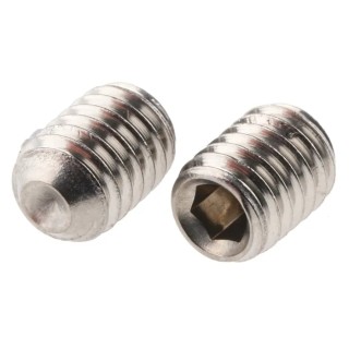 RS PRO Stainless Steel M6 x 8 mm Grub Screw Plain Cup 137-821