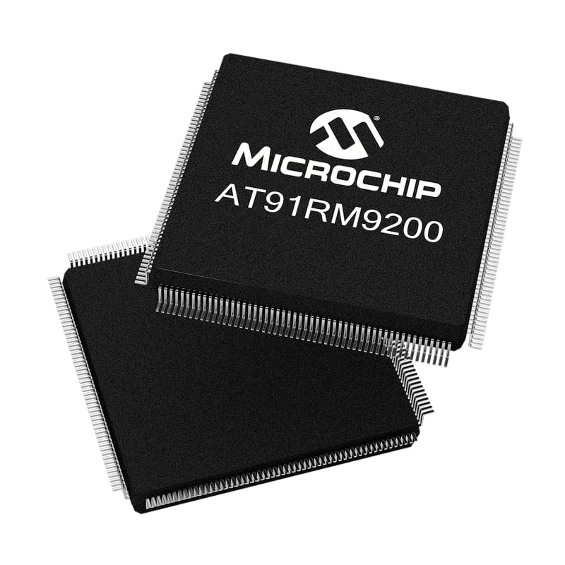 Microchip 32 bit ARM920T Microcontroller PQFP 208-Pin 180 MHz 128kB FLASH AT91RM9200-QU-002