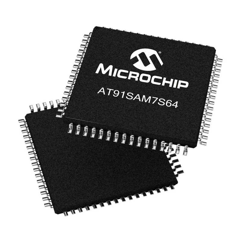 Microchip 32 bit ARM7TDMI AT91 Microcontroller 55 MHz 64kB FLASH 64-Pin LQFP AT91SAM7S64C-AU