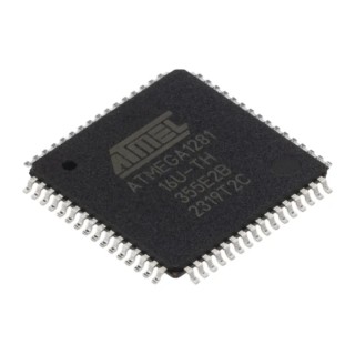 Microchip 8-bit AVR ATmega Microcontroller 16 MHz 128kB FLASH 64-Pin TQFP ATMEGA1281-16AU