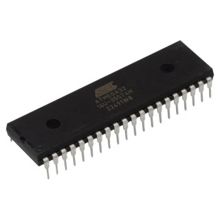 Microchip 8 bit AVR ATMEGA32-16PU Microcontroller, 16 MHz, 32kB FLASH, 2kB RAM, 40-Pin PDIP
