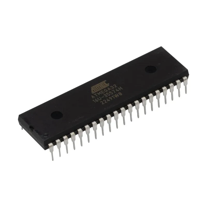 Microchip 8 bit AVR ATMEGA32-16PU Microcontroller, 16 MHz, 32kB FLASH, 2kB RAM, 40-Pin PDIP