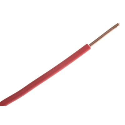 RS PRO 6491X Series Red 2.5 mm² Hook Up Wire, 0 AWG, 100 m Length, Polyvinyl Chloride Jacket, 450-750V Voltage 139-199