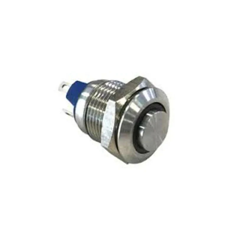 Bulgin MAV0120 Series Panel Mount Momentary Push Button Switch SPST 12 mm Cutout Silver Actuator MAV0120