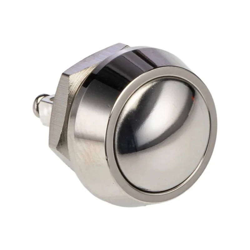 Bulgin Push Button Switch Panel Mount Momentary SPST 12 mm Cutout IP67 36 V DC/AC 2A MMP0120
