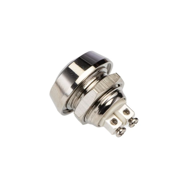 Bulgin Push Button Switch Panel Mount Momentary SPST 12 mm Cutout IP67 36 V DC/AC 2A MMP0120