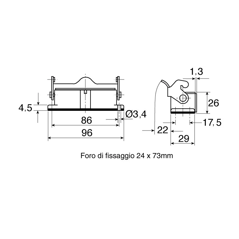 HARTING Han A Range Heavy Duty Power Connector Hood 16A 09200160541