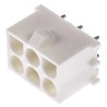 TE Connectivity Universal MATE-N-LOK Series Straight Through Hole PCB Header 6 Contacts 6.35 mm Pitch 3 Row 350711-1