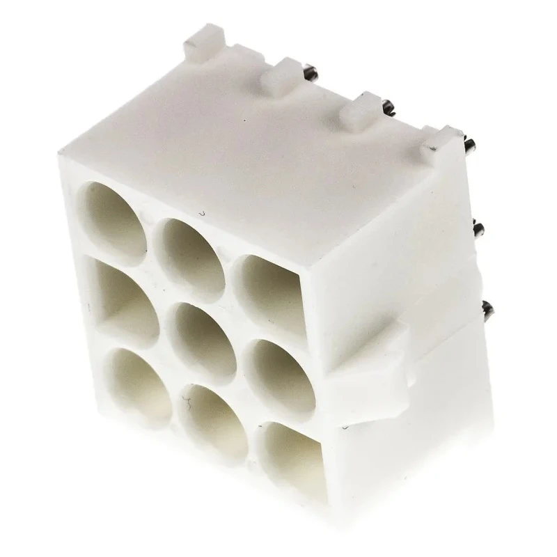 TE Connectivity Universal MATE-N-LOK Series Straight Through Hole PCB Header 9 Contacts 6.35 mm Pitch 3 Row 350712-1