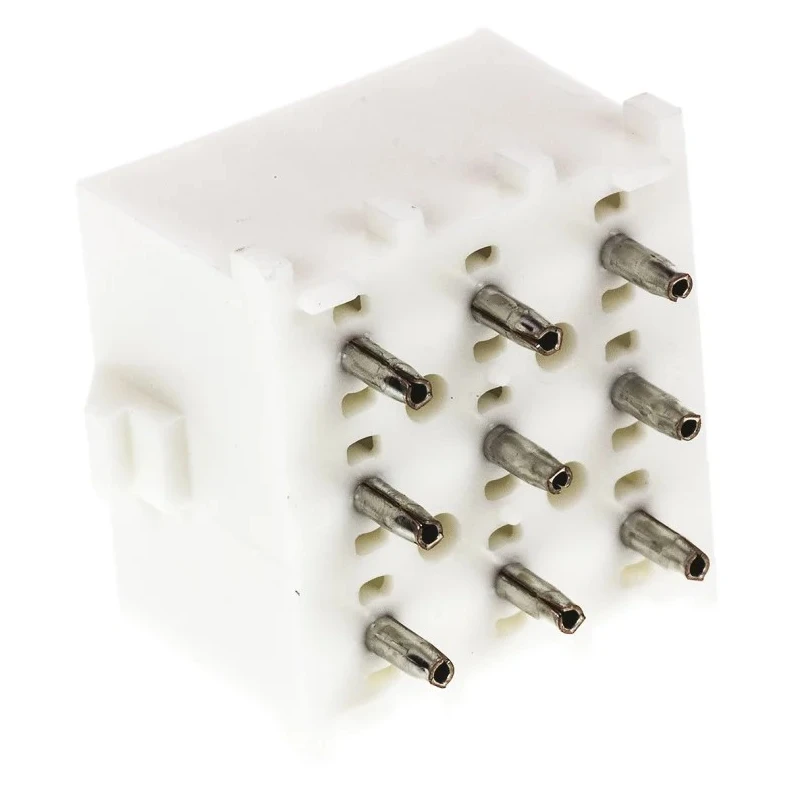 TE Connectivity Universal MATE-N-LOK Series Straight Through Hole PCB Header 9 Contacts 6.35 mm Pitch 3 Row 350712-1