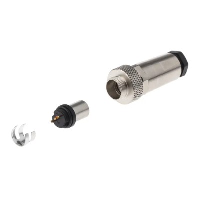 binder Circular Connector Cable Mount 2 Contacts 4A 125V IP67 Metal Housing 712 Series 99.0401.10.02
