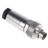 binder Circular Connector 5 Contacts Cable Mount M9 Plug Male IP67 Nickel Housing 125V 3A Gold Contacts 712 99.0413.10.05