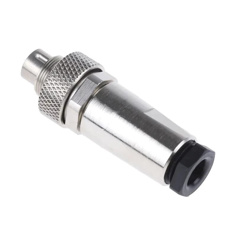 binder Circular Connector 5 Contacts Cable Mount M9 Plug Male IP67 Nickel Housing 125V 3A Gold Contacts 712 99.0413.10.05