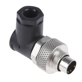 binder Circular Connector 2 Contacts Cable M9 Plug Male IP67 Metal Housing 125V 4A Series 712 99-0401-70-02