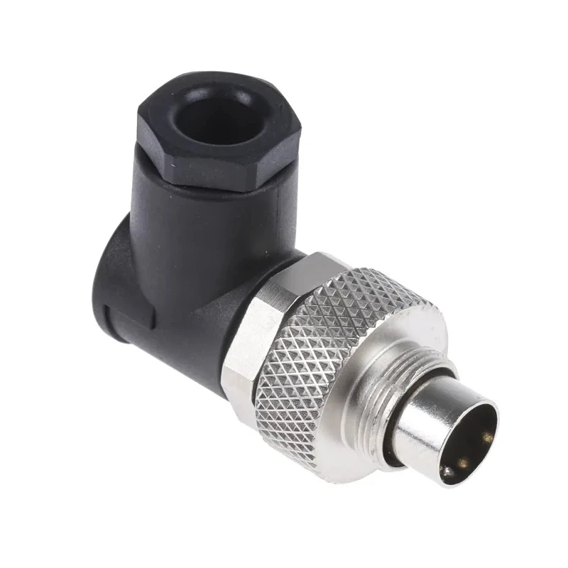 binder Circular Connector 2 Contacts Cable M9 Plug Male IP67 Metal Housing 125V 4A Series 712 99-0401-70-02