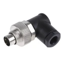 binder Circular Connector 2 Contacts Cable M9 Plug Male IP67 Metal Housing 125V 4A Series 712 99-0401-70-02