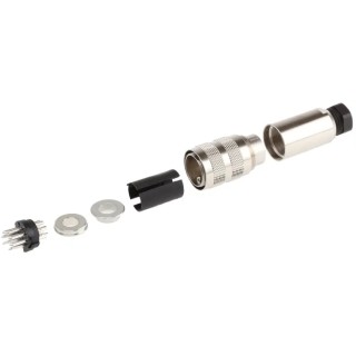 binder Circular Connector, 8 Contacts, Cable Mount, Miniature 18.5 mm Shell Size, Socket Male, IP67, 5A, 60V 99.5171.15.08