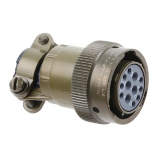 Souriau Sunbank by Eaton MIL Spec Circular Connector 12 Way Copper Alloy Straight Cable Connector Male Female 85106EC1412S50