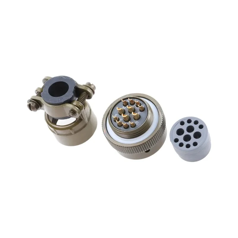 Souriau Sunbank by Eaton MIL Spec Circular Connector 12 Way Copper Alloy Straight Cable Connector Male Female 85106EC1412S50