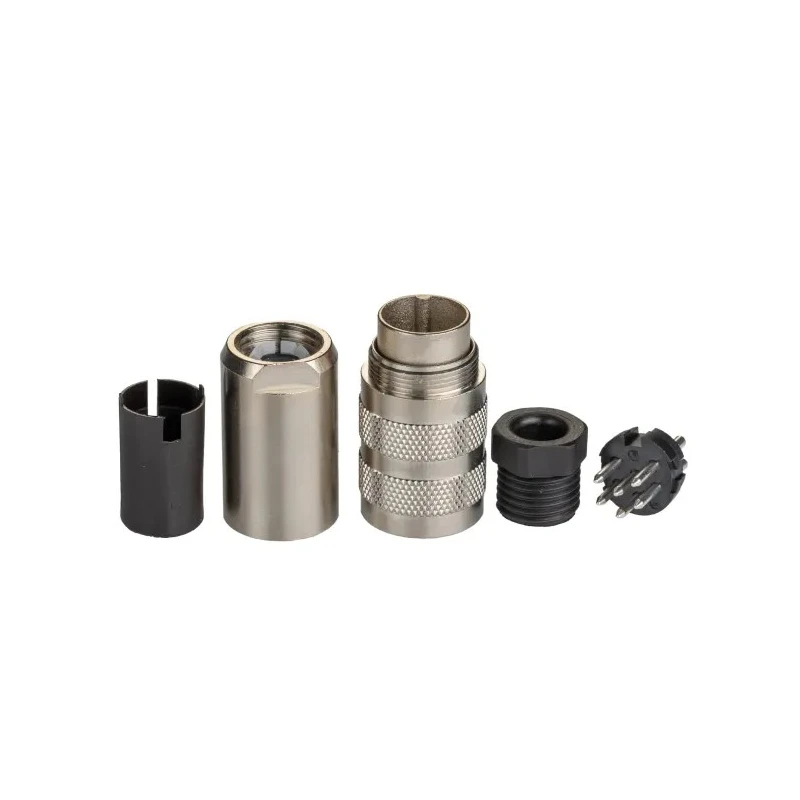 binder Circular Connector, 6 Contacts, Cable Mount, Male Socket, IP67, 250V, 5A, Miniature Shell Size 18.5 mm 99.5121.15.06