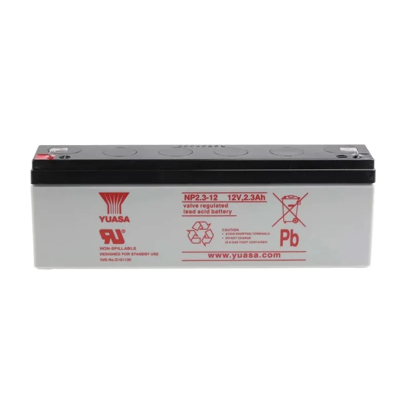Yuasa 12 V Faston F1 Sealed Lead Acid Battery 2.3 Ah AGM Construction NP2.3-12