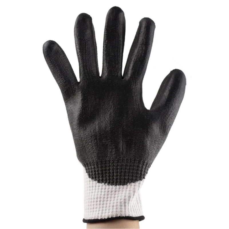 Ansell HyFlex 11-735 White Nylon Cut Resistant Work Gloves Size 10 Polyurethane Coating 11735100