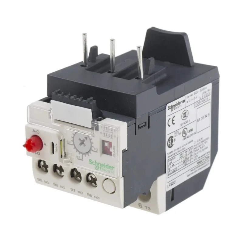 Schneider Electric TeSyS LR Thermal Overload Relay 1 NO/1 NC 0.1-0.5A Adjustable Current Range 3P LR9D01