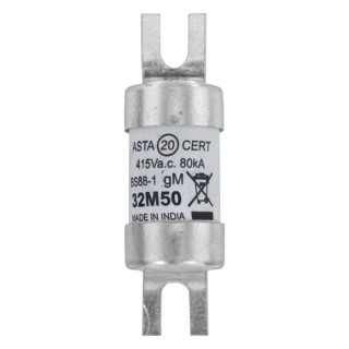 Eaton 32A British Standard Fuse A1 415V High Rupture Capacity 42.5 mm Fixing Centres NITD32M50