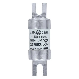 Eaton 32A British Standard Fuse A1 415V High Rupture Capacity 57mm Length NITD32M63