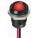RS PRO Red Panel Mount Indicator 110V AC 6mA Lead Wire Termination IP67 Prominent Bezel 130-2283