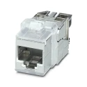 Phoenix Contact CUC Series RJ45 Connector Female Panel Mount Cat6a Shielded Straight 1 Port 8 Way RJ45