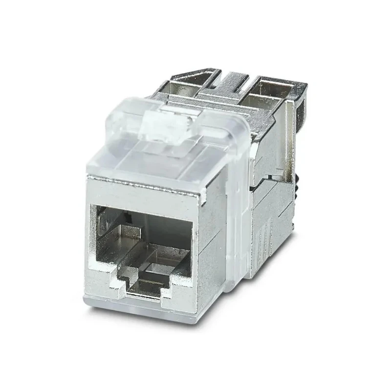 Phoenix Contact CUC Series RJ45 Connector Female Panel Mount Cat6a Shielded Straight 1 Port 8 Way RJ45