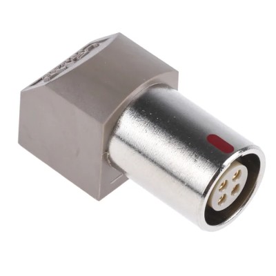LEMO Circular Connector 4 Contacts Panel Mount 12.6 mm Socket Female Push Pull 1B Series EPG.1B.304.HLN