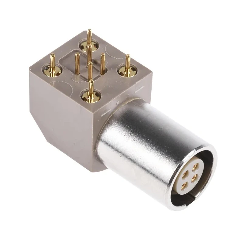 LEMO Circular Connector 4 Contacts Panel Mount 12.6 mm Socket Female Push Pull 1B Series EPG.1B.304.HLN