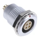 LEMO Circular Connector Panel Mount 4 Contacts 14 mm Socket Female IP50 1B Series EGG.1B.304.CLL