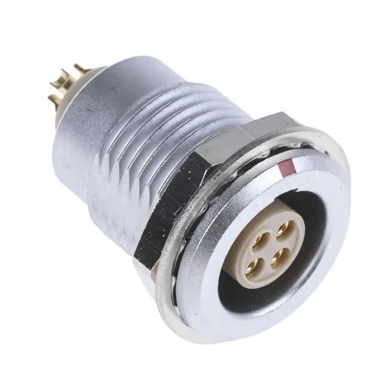LEMO Circular Connector Panel Mount 4 Contacts 14 mm Socket Female IP50 1B Series EGG.1B.304.CLL