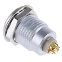 LEMO Circular Connector Panel Mount 4 Contacts 14 mm Socket Female IP50 1B Series EGG.1B.304.CLL