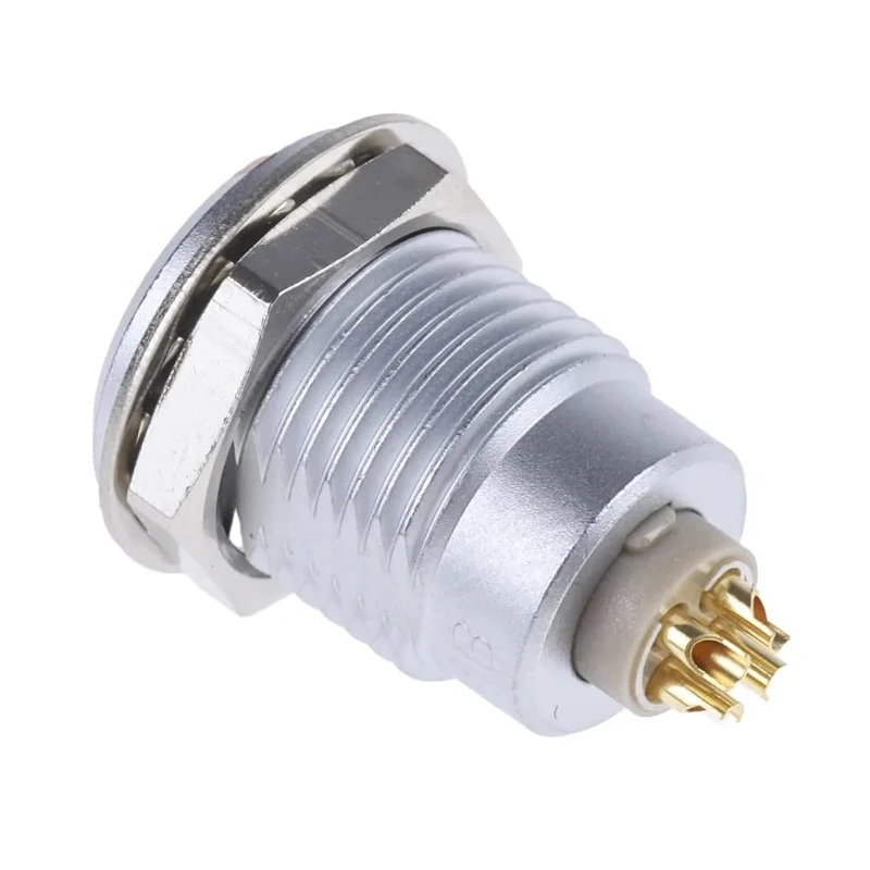 LEMO Circular Connector Panel Mount 4 Contacts 14 mm Socket Female IP50 1B Series EGG.1B.304.CLL